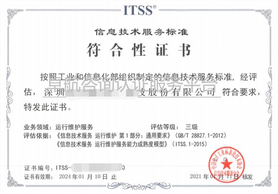 ITSS3級證書分享！