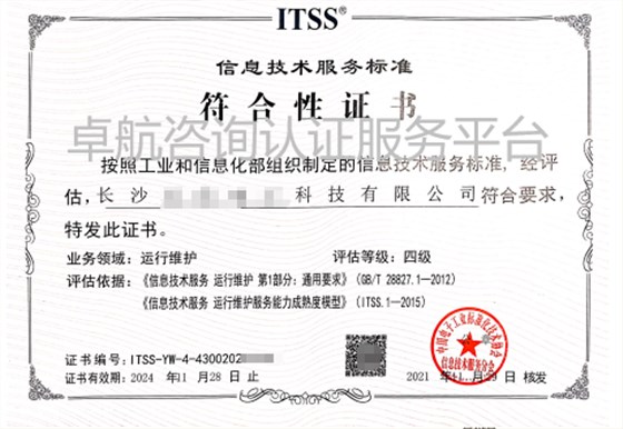 恭喜長(zhǎng)沙企業(yè)ITSS認(rèn)證年前順利下證！