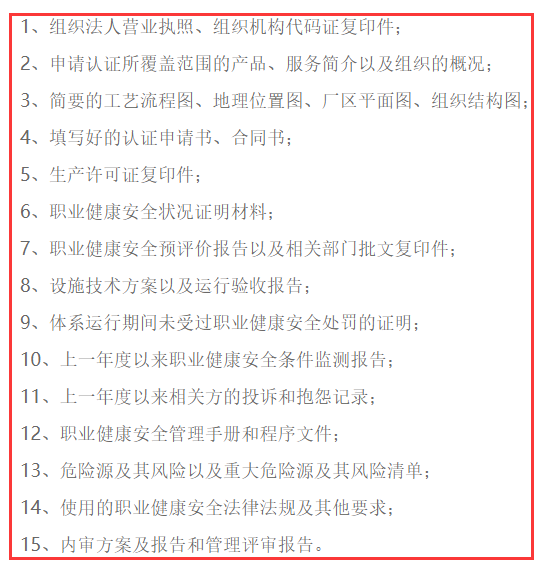 做OHSAS18001認證，準備好這15項資料就夠啦！