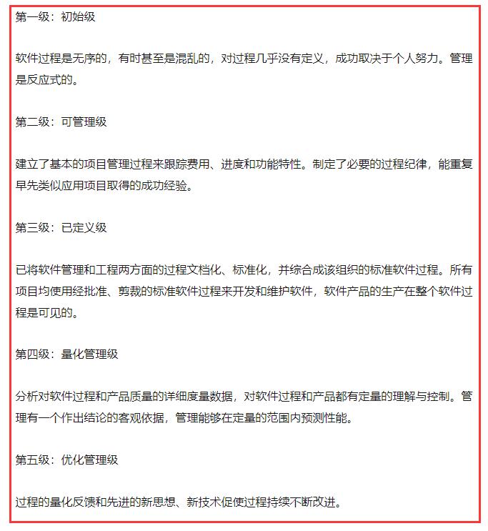 cmmi的五個(gè)級(jí)別到底是什么？做cmmi認(rèn)證怎么選級(jí)別？有標(biāo)準(zhǔn)嗎？